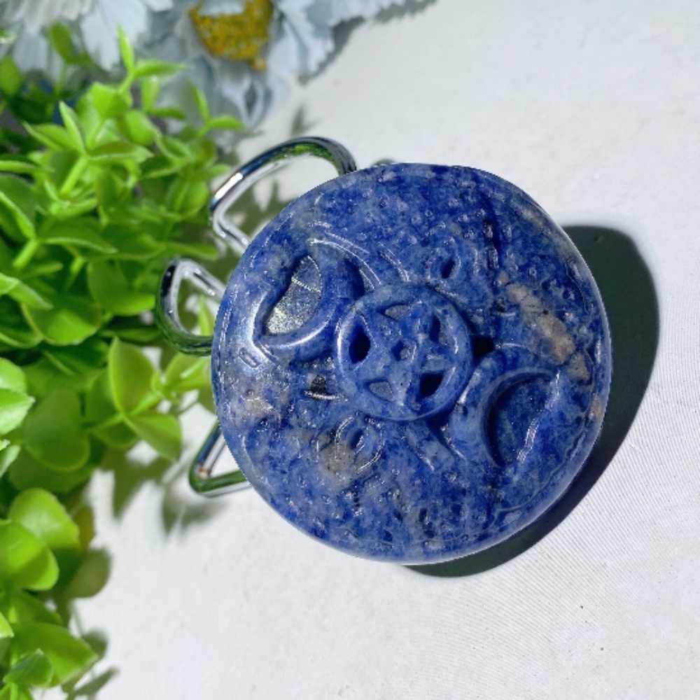 Sodalite Triple Moon crescent - Picture 1 of 2